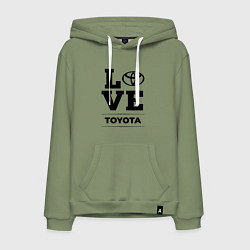 Толстовка-худи хлопковая мужская Toyota Love Classic, цвет: авокадо