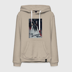 Толстовка-худи хлопковая мужская Неукротимый, цвет: миндальный