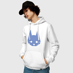 Толстовка-худи хлопковая мужская Stray Blue, цвет: белый — фото 2