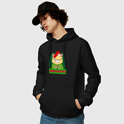 Толстовка-худи хлопковая мужская Xmas is no fun, цвет: черный — фото 2