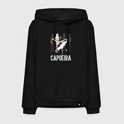 Толстовка-худи хлопковая мужская Capoeira - contactless combat, цвет: черный