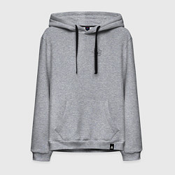 Толстовка-худи хлопковая мужская Hibiscus, цвет: меланж