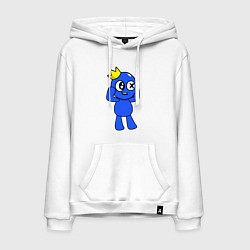 Толстовка-худи хлопковая мужская Rainbow Friends, цвет: белый