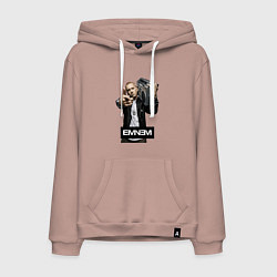 Толстовка-худи хлопковая мужская Eminem boombox, цвет: пыльно-розовый