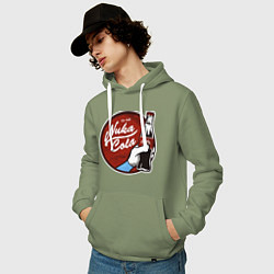 Толстовка-худи хлопковая мужская Nuka cola sticker, цвет: авокадо — фото 2