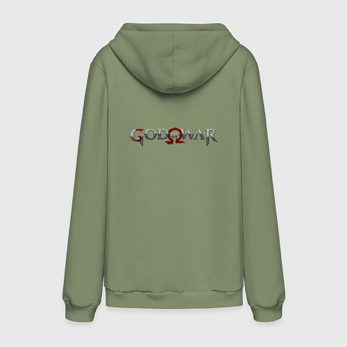 Мужская толстовка-худи Кратос, бог войны / Авокадо – фото 2