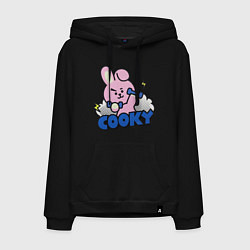 Толстовка-худи хлопковая мужская Cooky BT21 Jungkook, цвет: черный