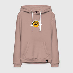 Толстовка-худи хлопковая мужская Kobe Bryant laking, цвет: пыльно-розовый