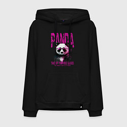 Мужская толстовка-худи Панда и розовые очки