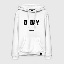 Толстовка-худи хлопковая мужская D DAY Agust D, цвет: белый