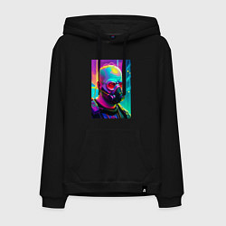 Толстовка-худи хлопковая мужская Homer Simpson - cyberpunk, цвет: черный