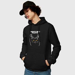 Толстовка-худи хлопковая мужская Twenty One Pilots rock cat, цвет: черный — фото 2