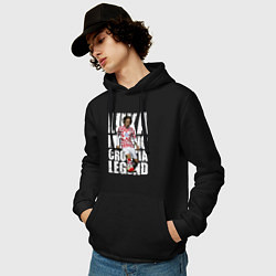 Толстовка-худи хлопковая мужская Лука Модрич Хорватия, цвет: черный — фото 2
