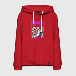 Толстовка-худи хлопковая мужская One piece - gear 5 белый, цвет: красный
