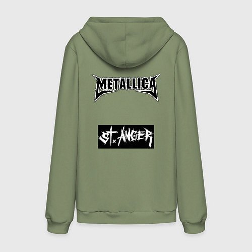 Мужская толстовка-худи Обложка альбома St Anger группы Metallica / Авокадо – фото 2
