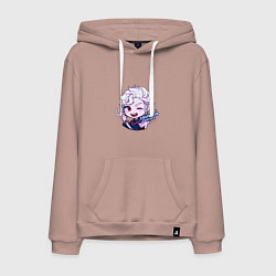 Толстовка-худи хлопковая мужская Миленький Астарион - Балдурс Гейт 3, цвет: пыльно-розовый