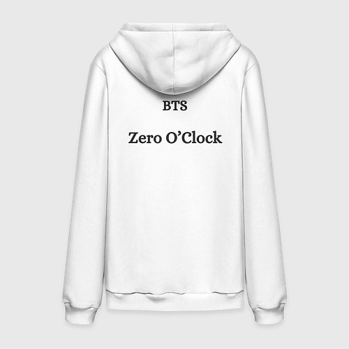 Мужская толстовка-худи Zero o clock bts / Белый – фото 2