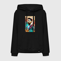 Толстовка-худи хлопковая мужская Lionel Messi - football - striker, цвет: черный