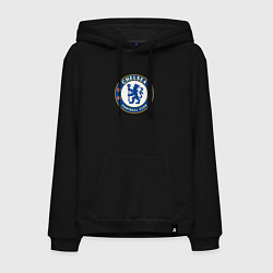 Толстовка-худи хлопковая мужская Chelsea fc sport, цвет: черный