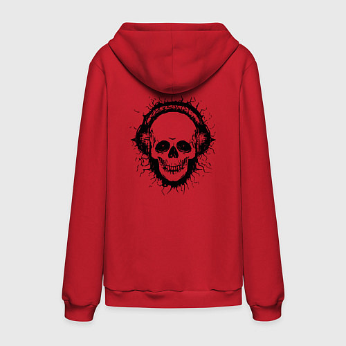 Мужская толстовка-худи Смеющийся череп / Красный – фото 2