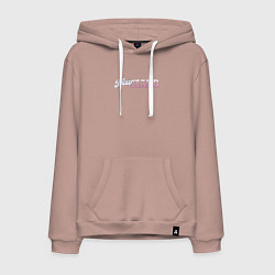 Толстовка-худи хлопковая мужская Newjeans logo, цвет: пыльно-розовый