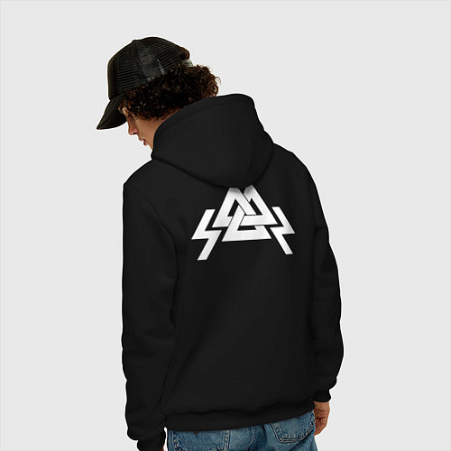 Мужская толстовка-худи Молот Тора / Черный – фото 4