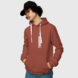 Толстовка-худи хлопковая мужская Гандбол, цвет: кирпичный — фото 2