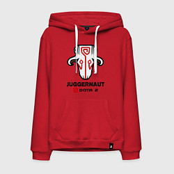 Толстовка-худи хлопковая мужская Juggernaut Dota 2, цвет: красный