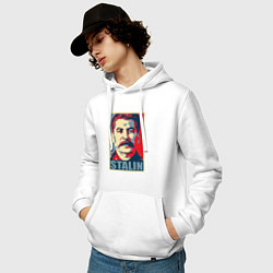 Толстовка-худи хлопковая мужская Face Stalin, цвет: белый — фото 2
