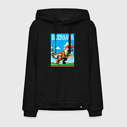 Мужская толстовка-худи Beersaur - pixel art