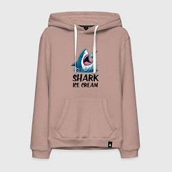 Мужская толстовка-худи Shark ice cream - ai art