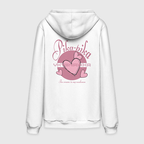 Мужская толстовка-худи Покемон Пикачу в морожене / Белый – фото 2