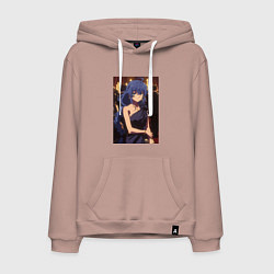 Толстовка-худи хлопковая мужская Реинкарнация безработного Рокси Мигурдия в платье, цвет: пыльно-розовый