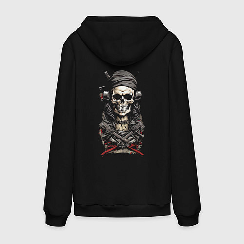 Мужская толстовка-худи Старая рокерша сзади / Черный – фото 2