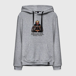 Толстовка-худи хлопковая мужская Medieval: Total War logo, цвет: меланж