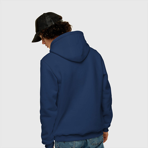Мужская толстовка-худи Панда медведь / Тёмно-синий – фото 4