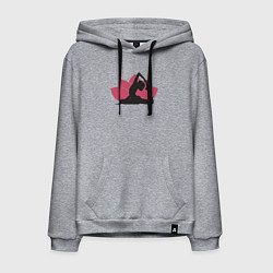 Толстовка-худи хлопковая мужская Yoga lotus, цвет: меланж