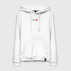 Толстовка-худи хлопковая мужская BTS - Jimin, цвет: белый