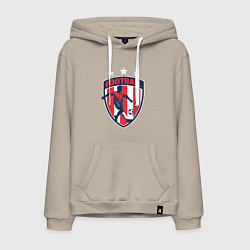 Толстовка-худи хлопковая мужская Stars football, цвет: миндальный