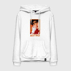 Толстовка-худи хлопковая мужская Astro MJ, цвет: белый
