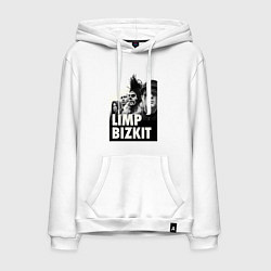 Толстовка-худи хлопковая мужская Limp Bizkit all, цвет: белый