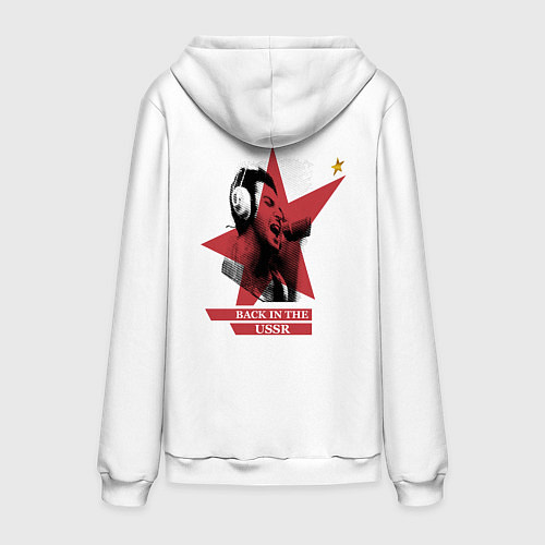 Мужская толстовка-худи Back in the USSR - песня Битлз / Белый – фото 2