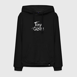 Толстовка-худи хлопковая мужская Tiny glade logo, цвет: черный