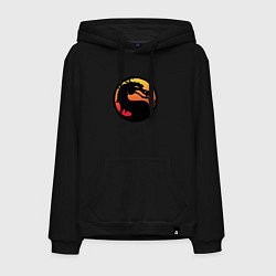 Толстовка-худи хлопковая мужская Mortal Kombat, цвет: черный