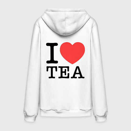 Мужская толстовка-худи I love tea / Белый – фото 2