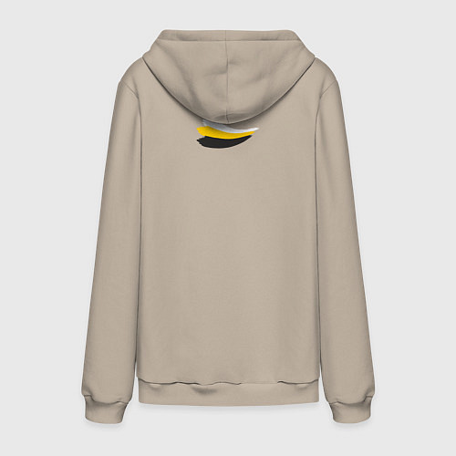 Мужская толстовка-худи Без труда не вытащишь и рыбку - флаг надпись черна / Миндальный – фото 2