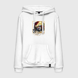 Толстовка-худи хлопковая мужская Авантюрин, цвет: белый