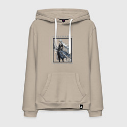 Толстовка-худи хлопковая мужская Calcharo Phantom Hunters, цвет: миндальный