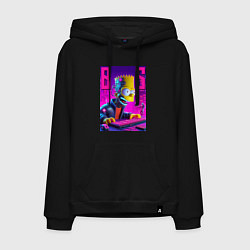Мужская толстовка-худи Bart Simpson - cyber gamer