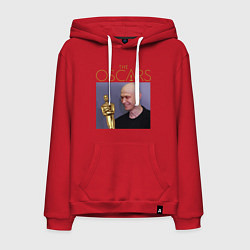 Толстовка-худи хлопковая мужская Оскар Юры - мем, цвет: красный